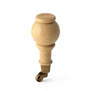 Antique furniture feet with round top and wheels Crafted to evoke the charm of yesteryears, these antique-style furniture feet boast a round top desi..